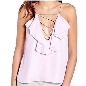 Wafy Lavender Lace up Top Size XL